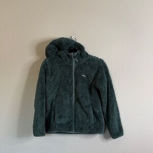 Eddie Bauer Kids Green Fleece Sherpa Jacket sz 10/12